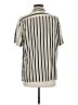 Express Stripes Ivory Short Sleeve Button-Down Shirt Size M - photo 2