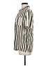 Express Stripes Ivory Short Sleeve Button-Down Shirt Size M - photo 5