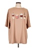 Shein Tan Short Sleeve T-Shirt Size L - photo 1