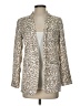 Express 100% Polyester Animal Print Ivory Blazer Size XXS - photo 1