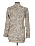 Express 100% Polyester Animal Print Ivory Blazer Size XXS - photo 2