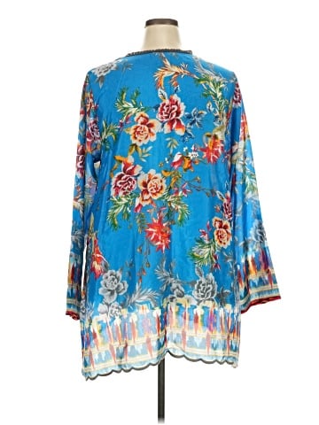 Johnny Was 3/4 Sleeve Silk Top (view 2)