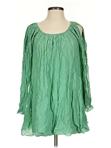 Laugh Cry Repeat 3/4 Sleeve Silk Top (view 1)