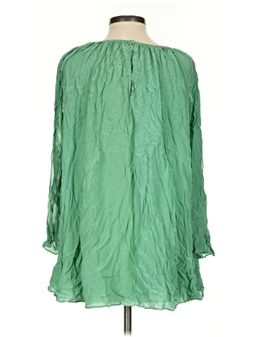 Laugh Cry Repeat 3/4 Sleeve Silk Top (view 2)