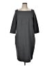 Talbots Solid Gray Casual Dress Size 16 - photo 1