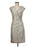 Marina 100% Polyester Metallic Silver Cocktail Dress Size 6 - photo 1