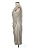 Marina 100% Polyester Metallic Silver Cocktail Dress Size 6 - photo 5