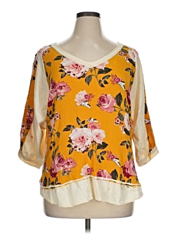Umgee 3/4 Sleeve Blouse (view 1)
