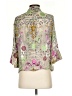Floreat Silver 3/4 Sleeve Blouse Size S - photo 2