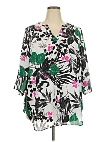 Worthington 3/4 Sleeve Blouse (view 1)