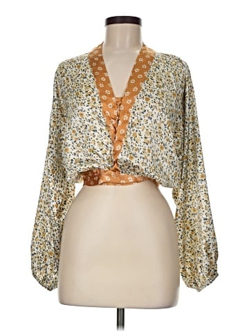 Topshop Long Sleeve Blouse (view 1)