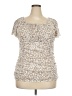 Maurices 100% Polyester Ivory Short Sleeve Top Size XXL - photo 1