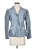 Lafayette 148 New York Chevron-herringbone Blue Blazer Size 4 - photo 1