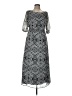 Tacera 100% Polyester Argyle Gray Casual Dress Size M - photo 1