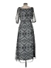 Tacera 100% Polyester Argyle Gray Casual Dress Size M - photo 2