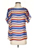 Chaps 100% Polyester Blue Short Sleeve Blouse Size S - photo 1