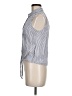 The Limited Stripes Gray Sleeveless Button-Down Shirt Size M - photo 5
