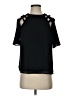 Naked Zebra 100% Polyester Black Short Sleeve Blouse Size S - photo 1