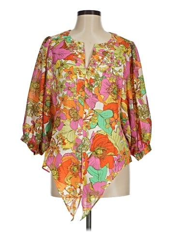 Rose + Olive 3/4 Sleeve Blouse (view 1)
