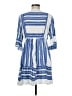Unbranded Stripes Blue Casual Dress Size M (estimated) - photo 2