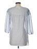 LC Lauren Conrad 100% Polyester Silver 3/4 Sleeve Blouse Size L - photo 2