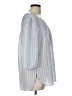 LC Lauren Conrad 100% Polyester Silver 3/4 Sleeve Blouse Size L - photo 4
