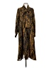 Cos 100% Polyester Animal Print Brown Casual Dress Size 4 - photo 1