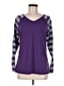 Allegra K Purple Long Sleeve Top Size M - photo 1