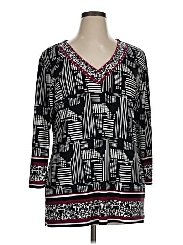 JM Collection 3/4 Sleeve Blouse (view 1)