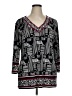 JM Collection Black 3/4 Sleeve Blouse Size XL - photo 1