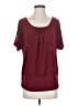 AB Studio Burgundy Short Sleeve T-Shirt Size S - photo 1