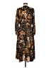 Zara Basic Paisley Brown Casual Dress Size M - photo 2