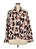ELOQUII 100% Polyester Animal Print Brown Long Sleeve Blouse Size 18 Plus - photo 1