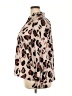 ELOQUII 100% Polyester Animal Print Brown Long Sleeve Blouse Size 18 Plus - photo 5