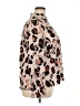 ELOQUII 100% Polyester Animal Print Brown Long Sleeve Blouse Size 18 Plus - photo 4
