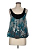 Wrapper 100% Polyester Teal Sleeveless Blouse Size M - photo 1