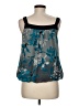 Wrapper 100% Polyester Teal Sleeveless Blouse Size M - photo 2