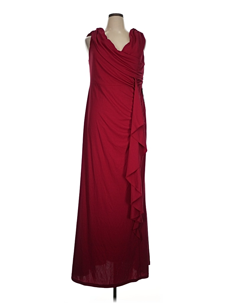 Pre-owned Donna Karan Cocktail Dress In Burgundy