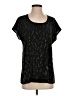 Eileen Fisher 100% Silk Black Short Sleeve Top Size XS - photo 1