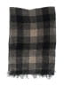 Assorted Brands 100% Rayon Plaid Gray Tan Scarf One size - photo 2