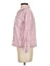 Eberjey 100% Cotton Stripes Pink 3/4 Sleeve Button-Down Shirt Size XS - photo 5