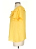 Max Studio Yellow Short Sleeve Blouse Size S - photo 5