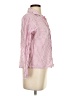 Eberjey 100% Cotton Stripes Pink 3/4 Sleeve Button-Down Shirt Size XS - photo 4