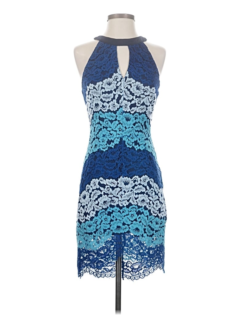 Pre-owned Sugar Lips Cocktail Dress In Blue