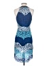 Sugar Lips Graphic Blue Cocktail Dress Size S (estimated) - photo 2