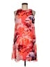 Calvin Klein 100% Polyester Print Orange Cocktail Dress Size 6 - photo 1
