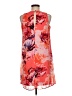 Calvin Klein 100% Polyester Print Orange Cocktail Dress Size 6 - photo 2