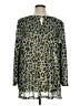Unbranded Animal Print Green 3/4 Sleeve Blouse Size XL - photo 2