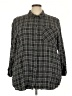 Torrid Plaid Gray Long Sleeve Button-Down Shirt Size 4X Plus (4) - photo 1