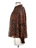 CeCe 100% Polyester Animal Print Brown Long Sleeve Blouse Size S - photo 5